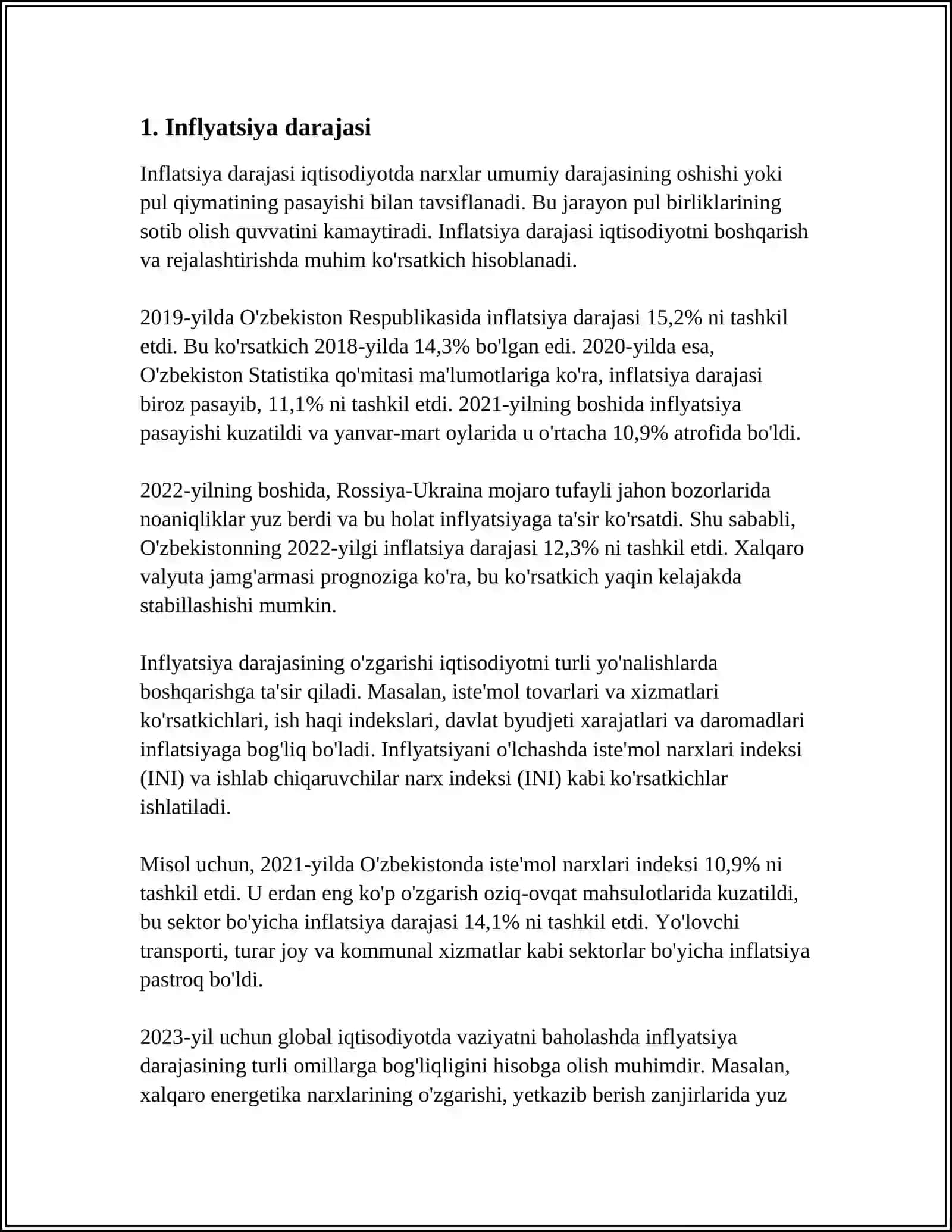INFLYATSIYA VA ISHSIZLIK 3