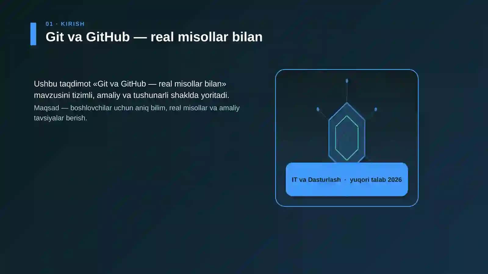 Git va GitHub — real misollar bilan 3