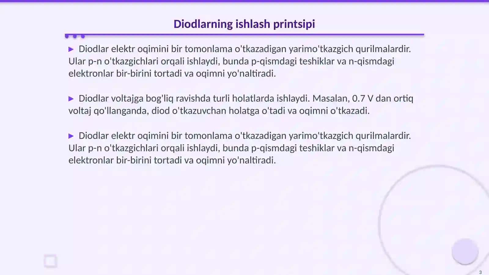 diodli va tranzistorli sxemalar 3
