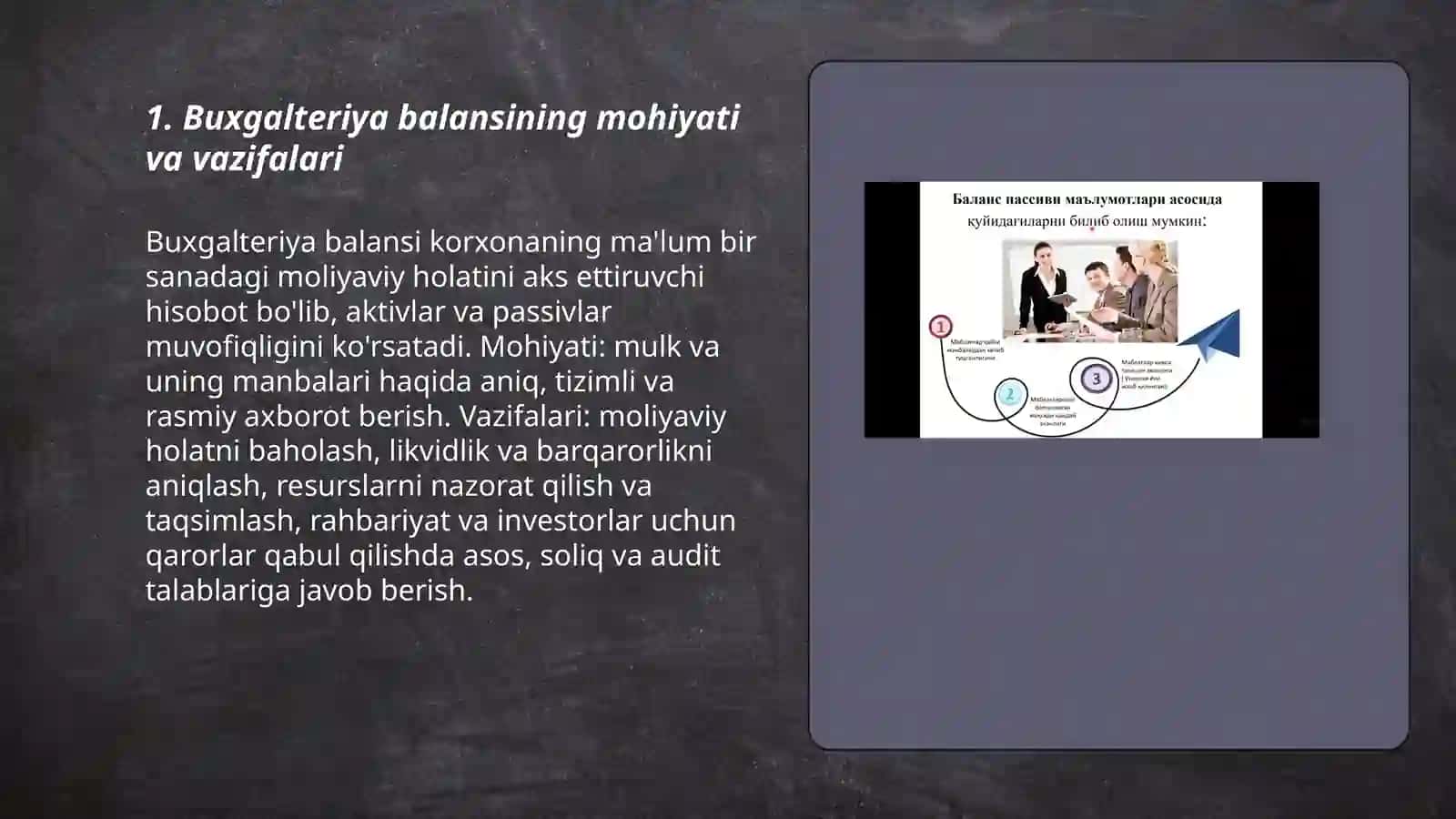 Korxona buxgalteriya balansi va uning tarkibiy qismlari 3