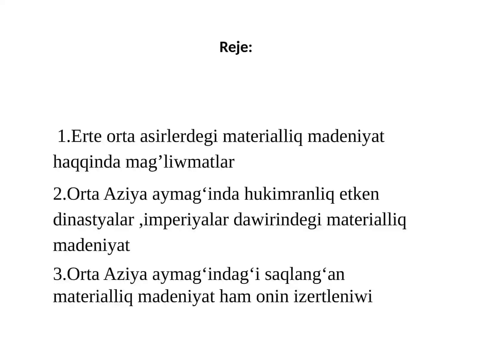 Orta Asiya Materialliq Madeniyat 3