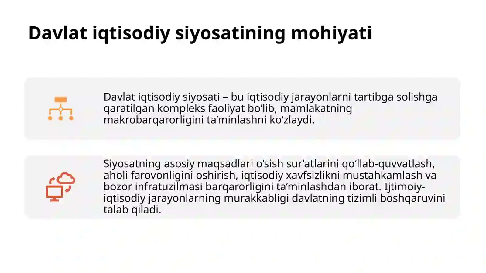 Davlatning iqtisodiy siyosatini amalga oshirish mexanizmi 3