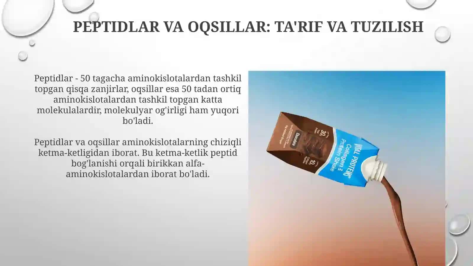 Peptidlar va oqsillar 3