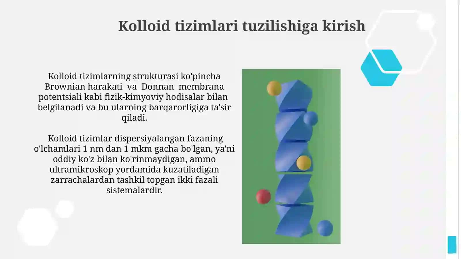 Kalloid sistema tuzilishi, olinishi,tuzilish uslubi 3