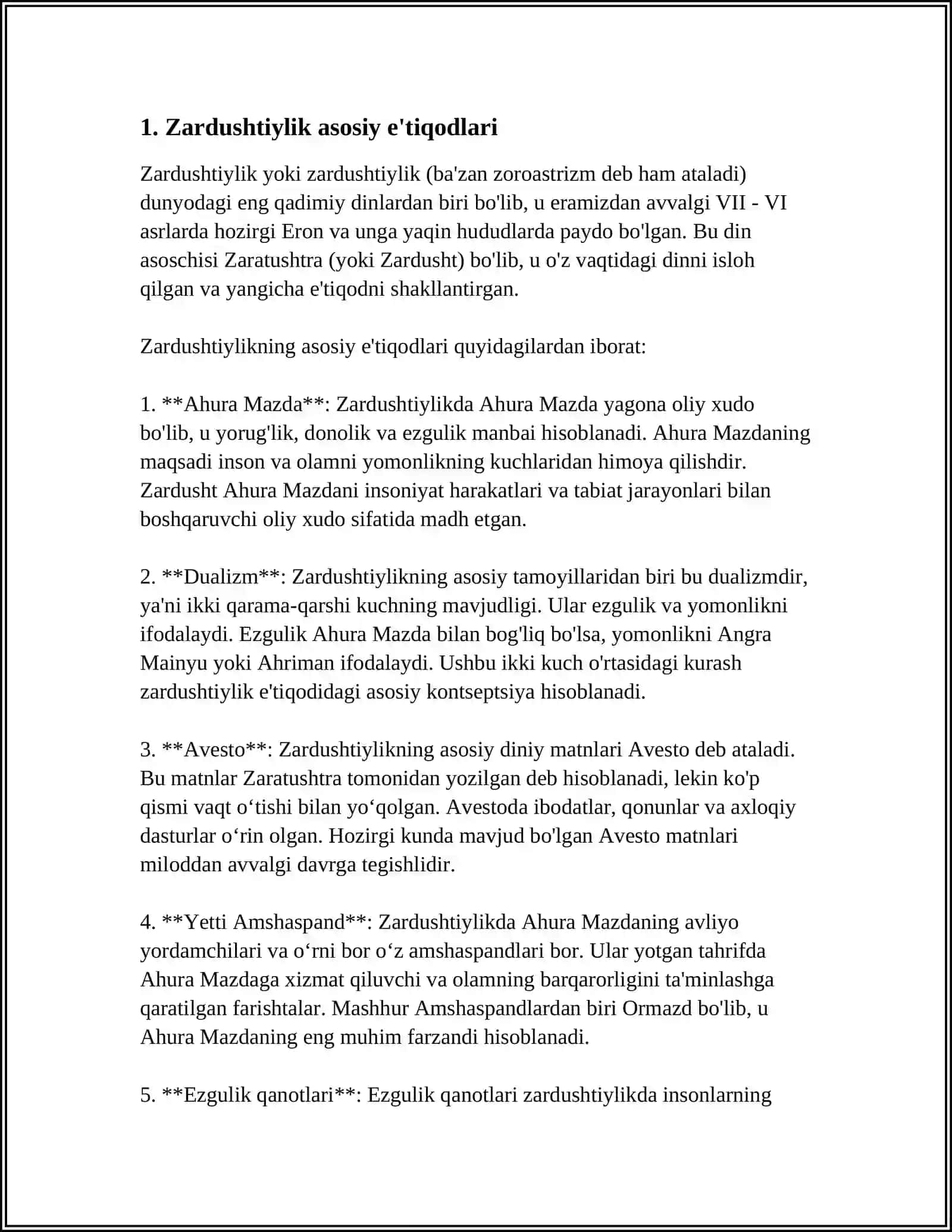 ZARDUSHTIYLIKNING DINIY IYERARXIYASI 3