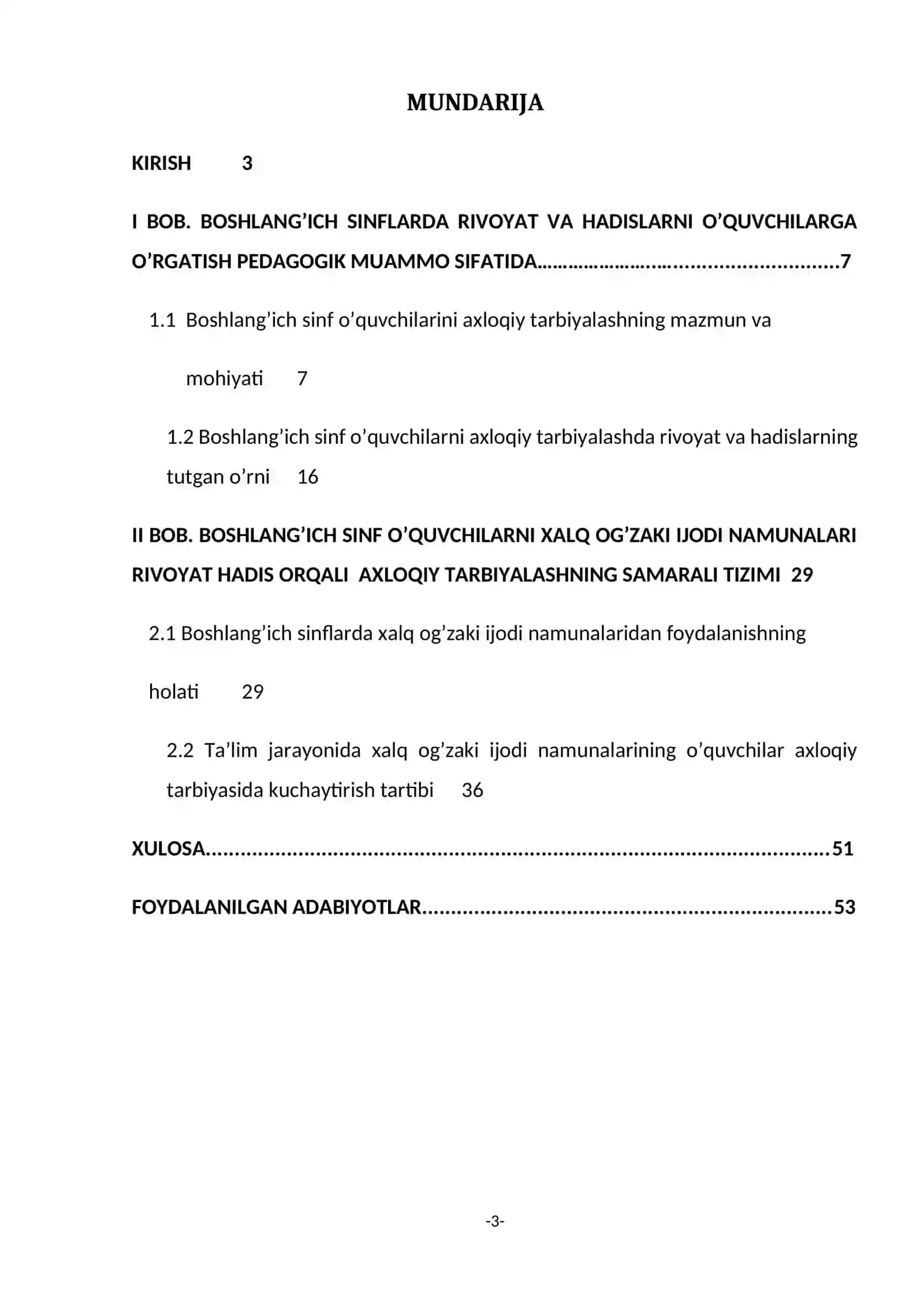 Hadisda tarbiya masalalari 3