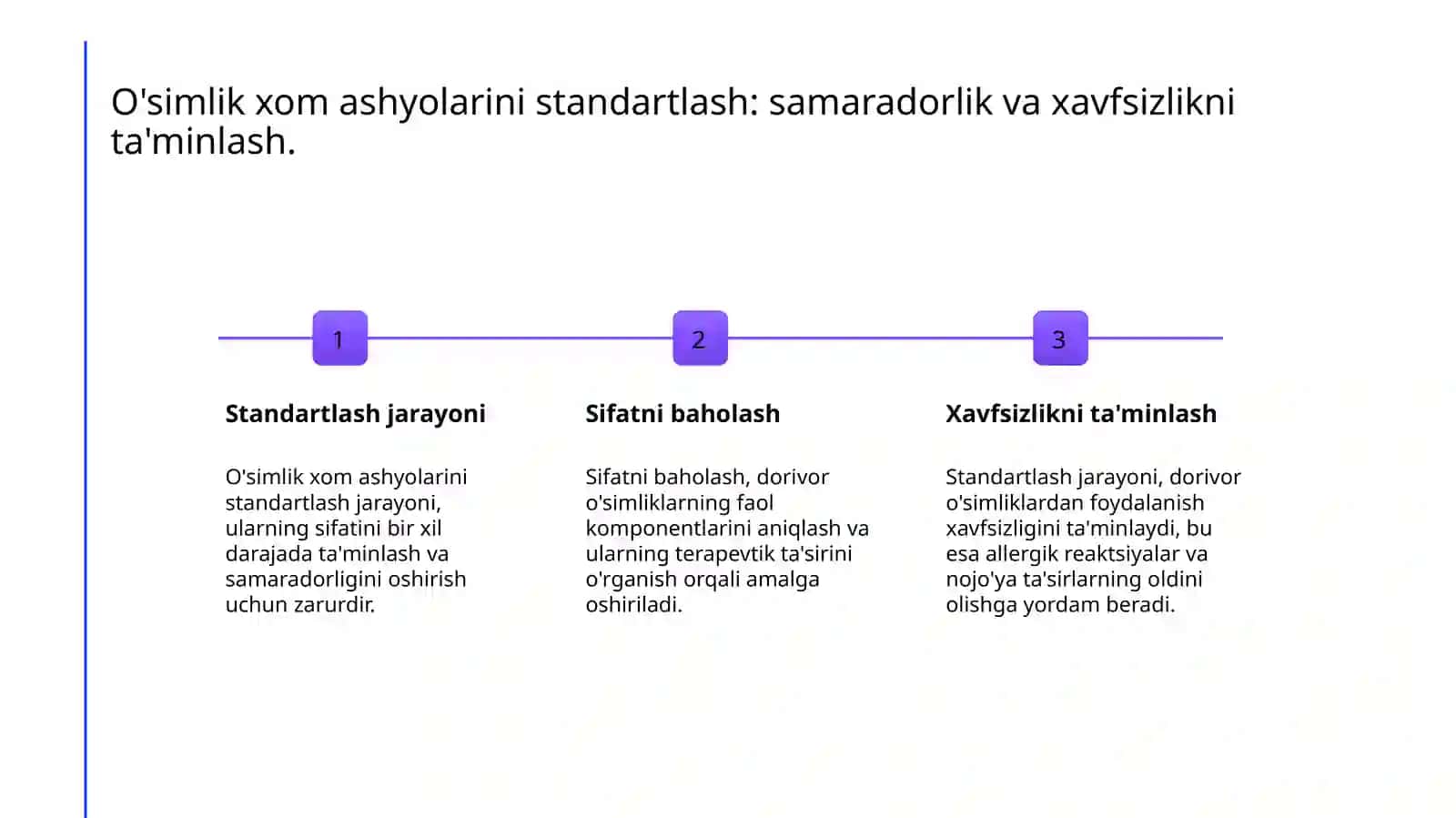 Dorivor o'simliklarning sifatini baholash usullari 3