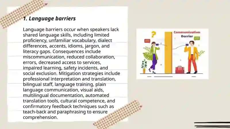 Communication barriers 3