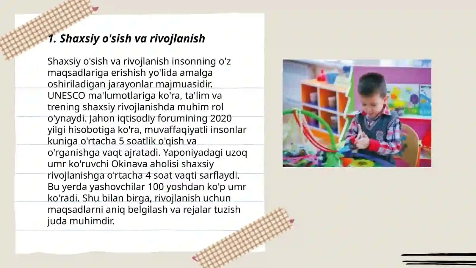 Bolaning shaxs sifatida shakillanishi 3