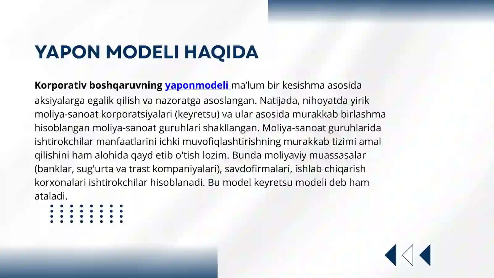 korporativ boshqaruvning yapon modeli 3