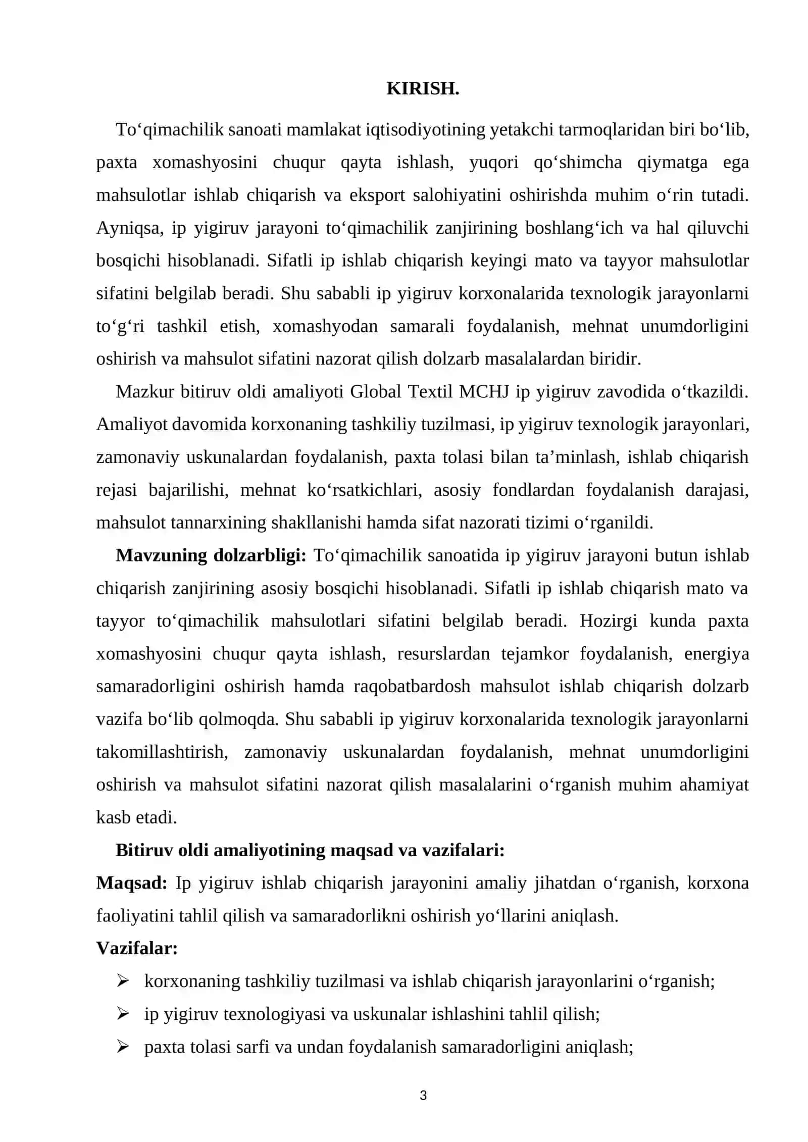 Global textile MCH  Ip yigiruv  korxona 3