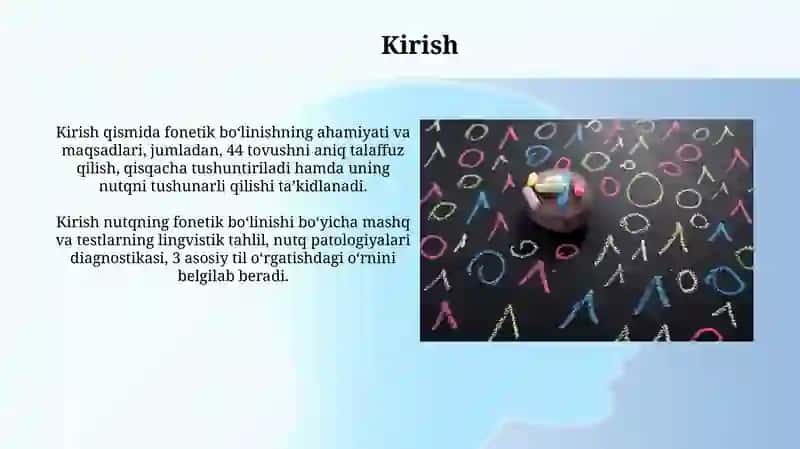 Nutqning fonetik bo'linishi: Asosiy tushunchalar 3
