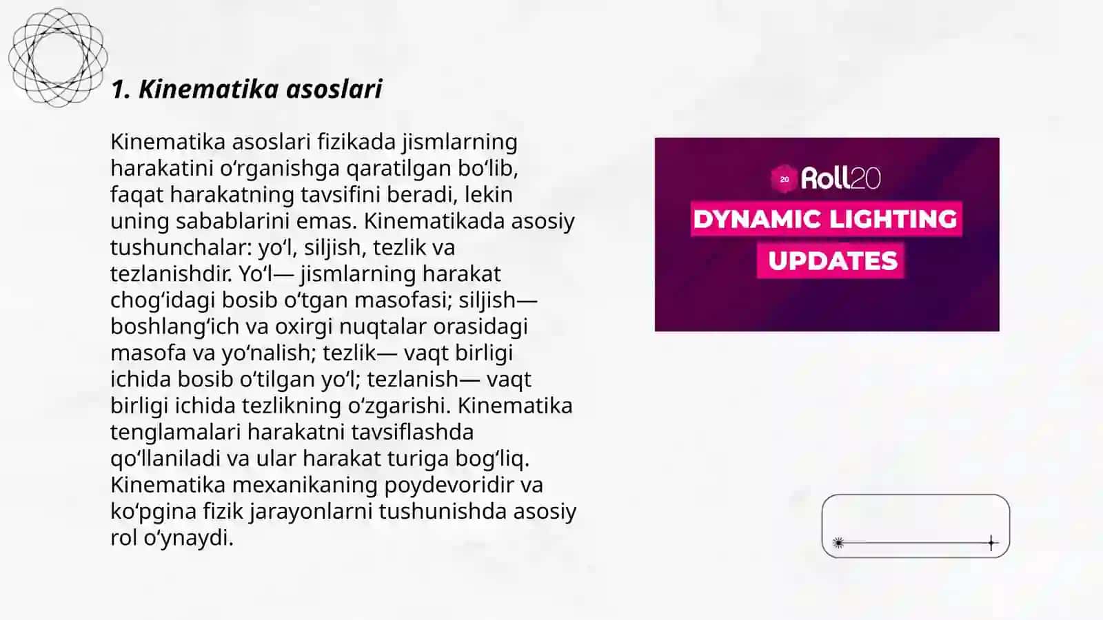 Kinematika asoslari 3