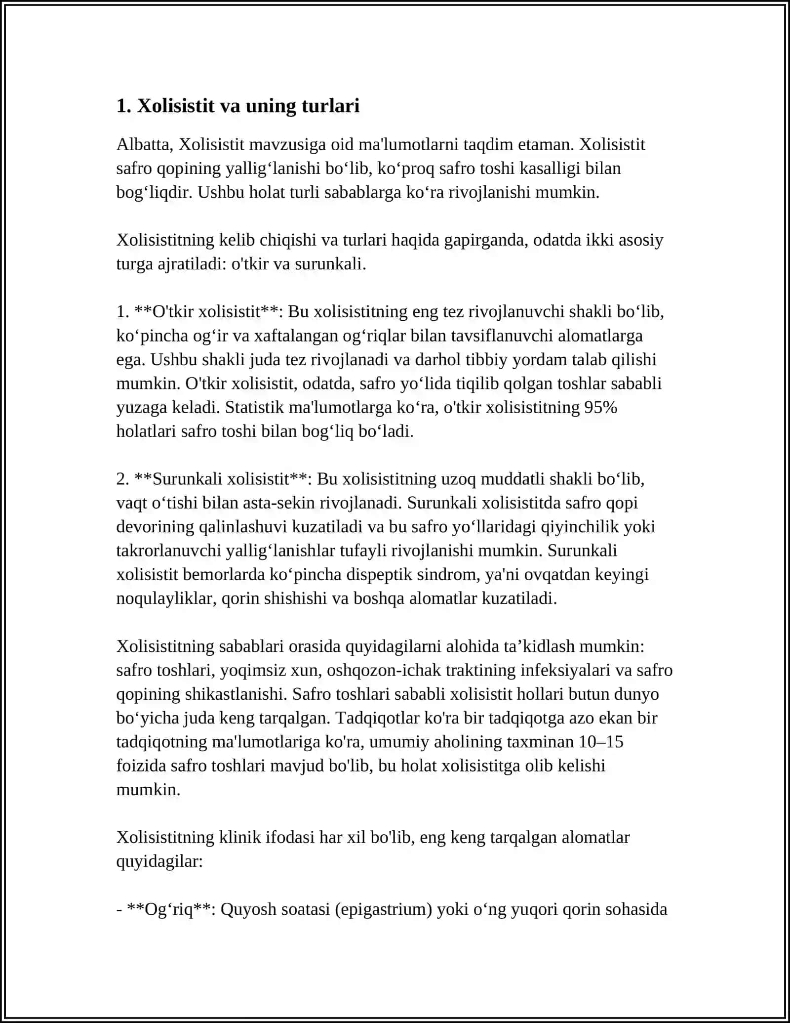 XOLISISTIT VA UNING ASORATLARI 3