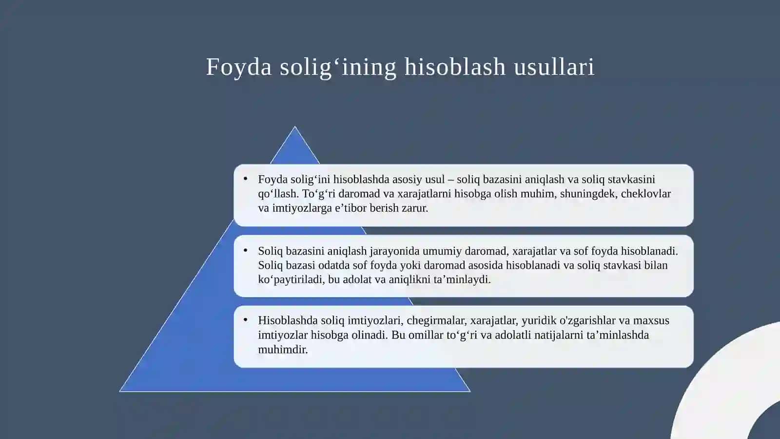 Foyda soligʻi hisoblash va byudjetga undirish tartibi 3