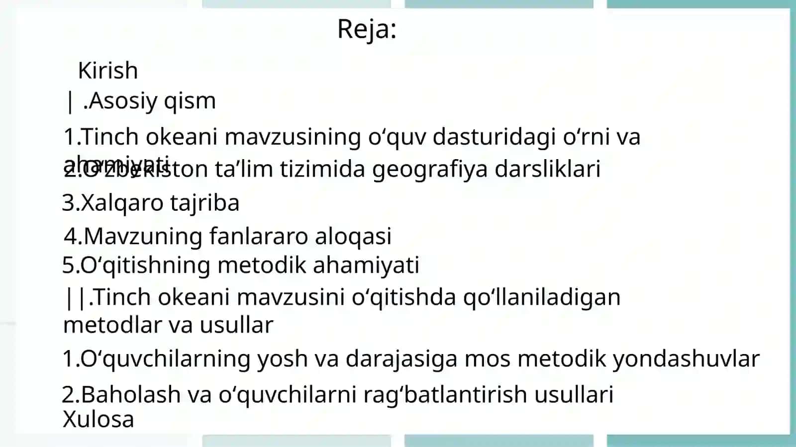 Geografiya yoʻnalishi GEO-BU-22 guruhi 3