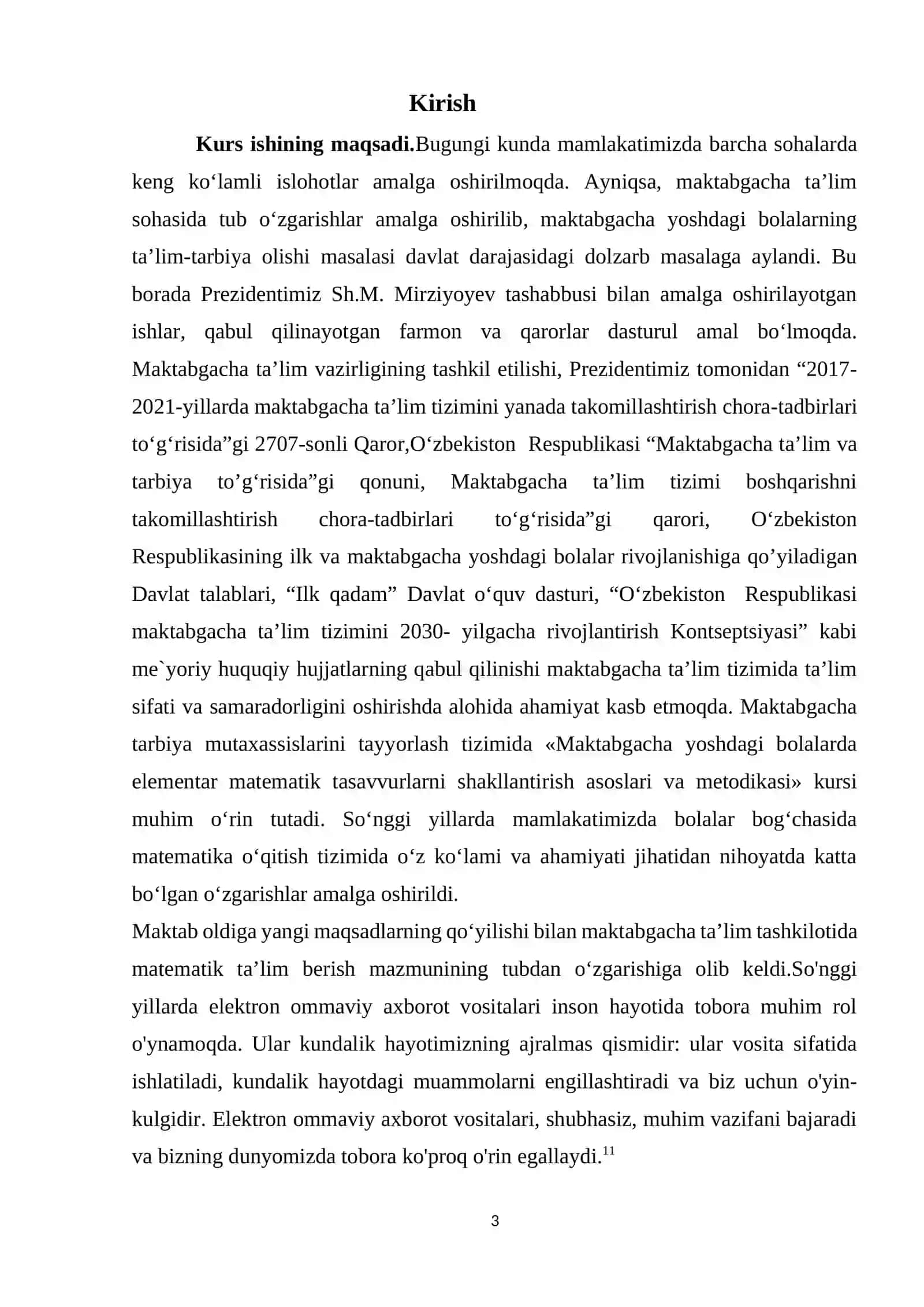BOLALARDA ELEMENTAR MATEMATIK TASAVVURLARNI SHAKLLANTIRISH 3