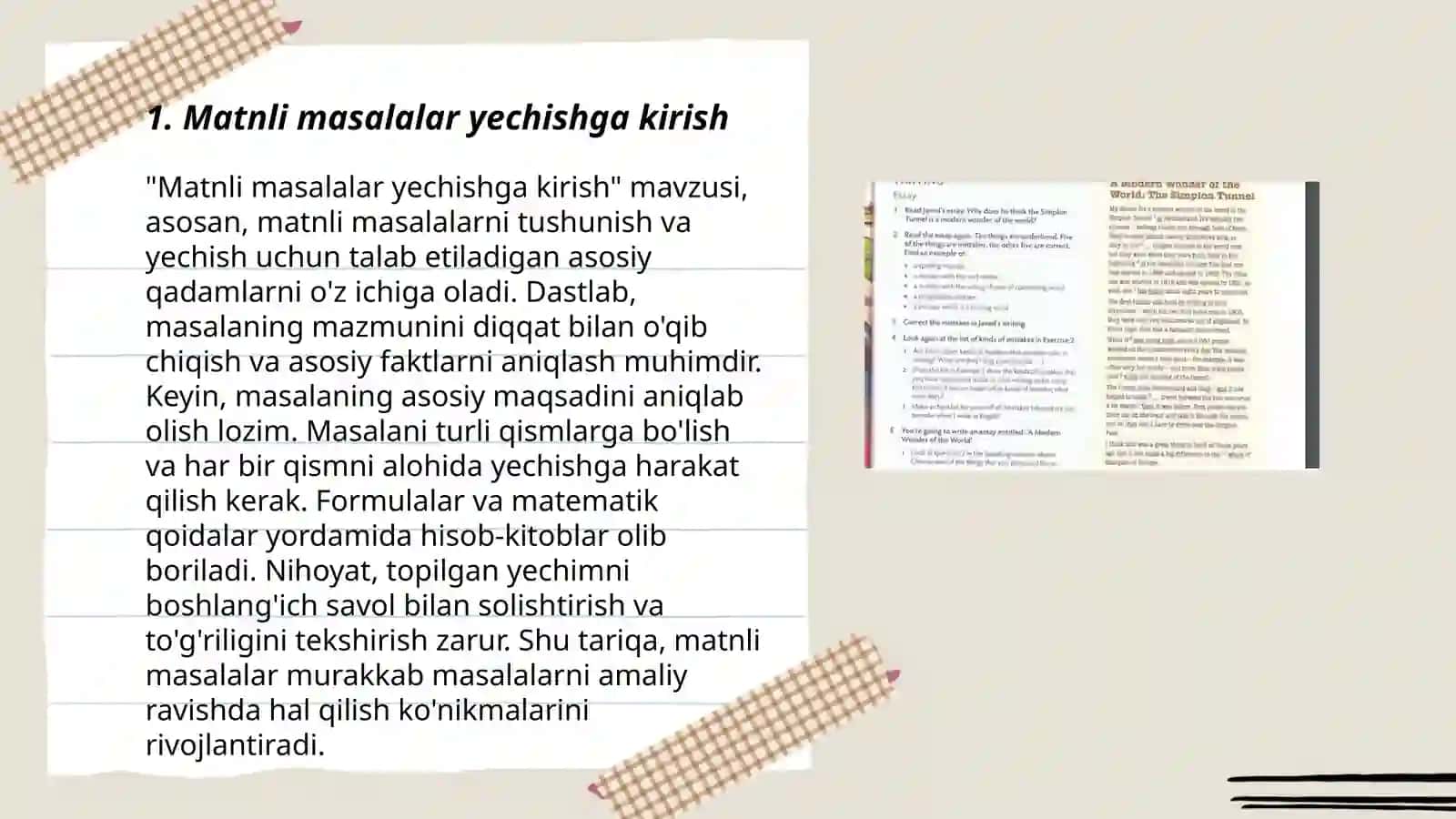 Matnli masalalar yechishga o‘rgatish metodikasi 3