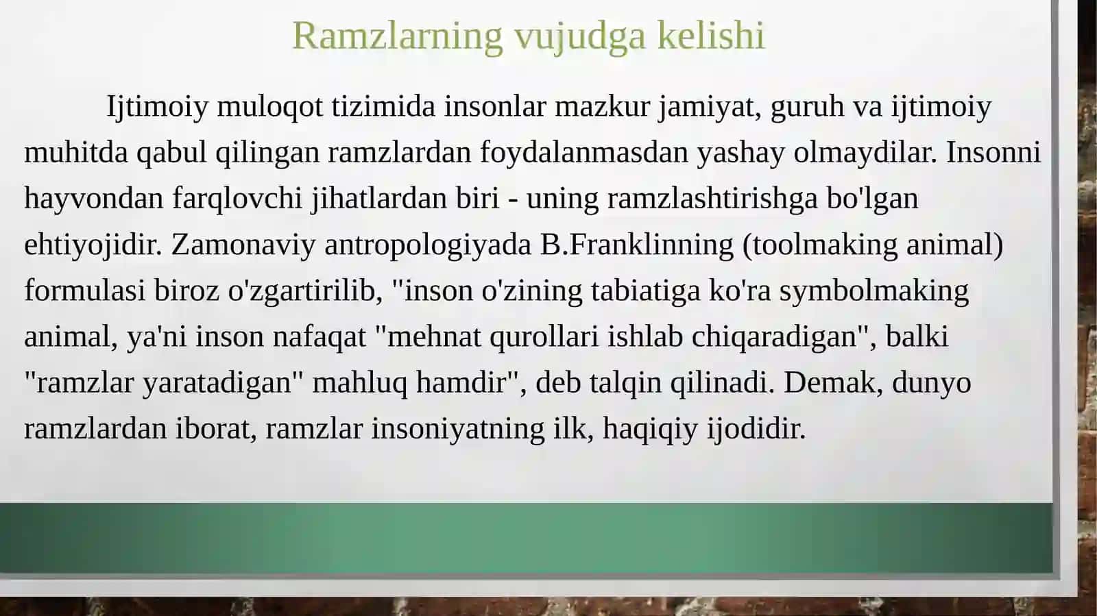 Madaniy makondagi ramz va stereotip hodisalari 3