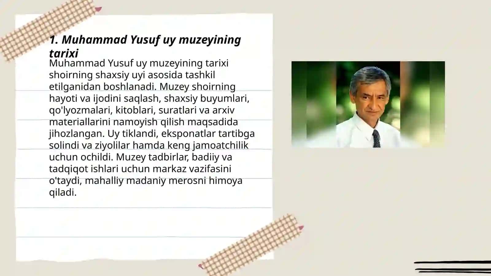Muhammad Yusuf uy muzeyi 3