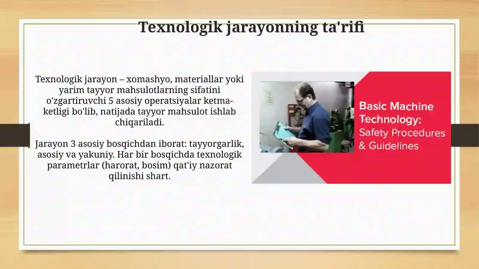 Texnologik jarayonlar xavfsizligi 3