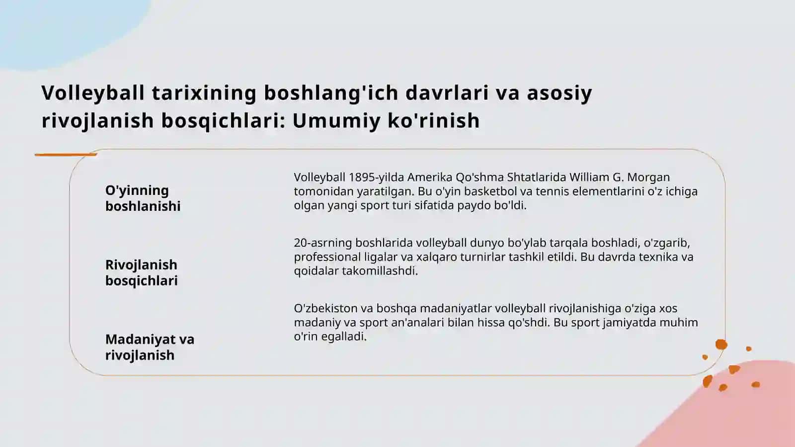 Volleyball tarixi va rivojlanishi 3
