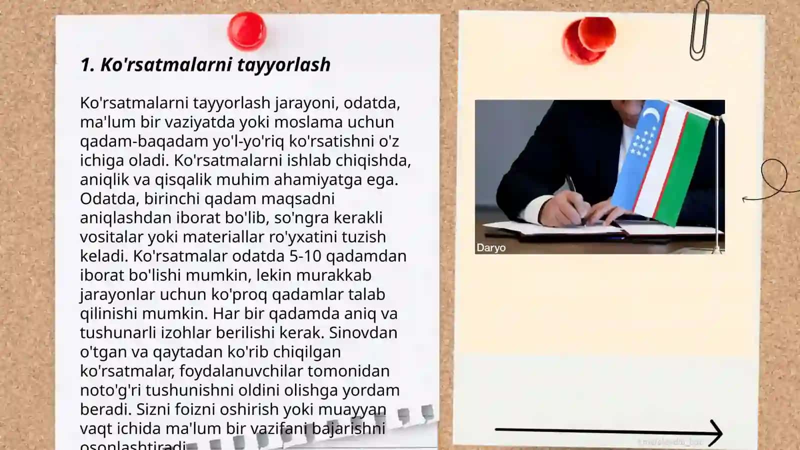 Ko'rsatma va farmoyish 3