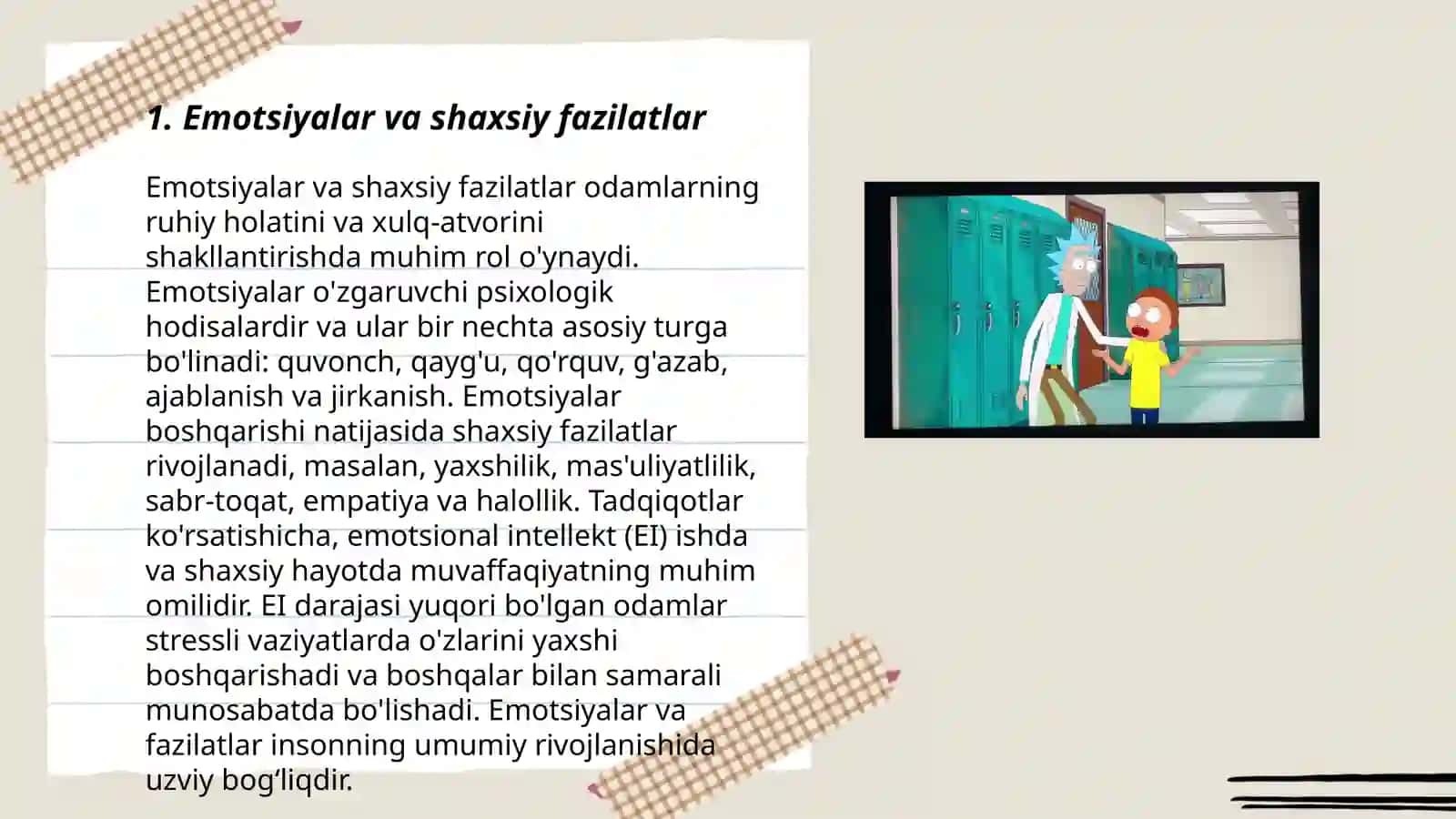Emotsiyalar va shaxsiy fazilatlar 3
