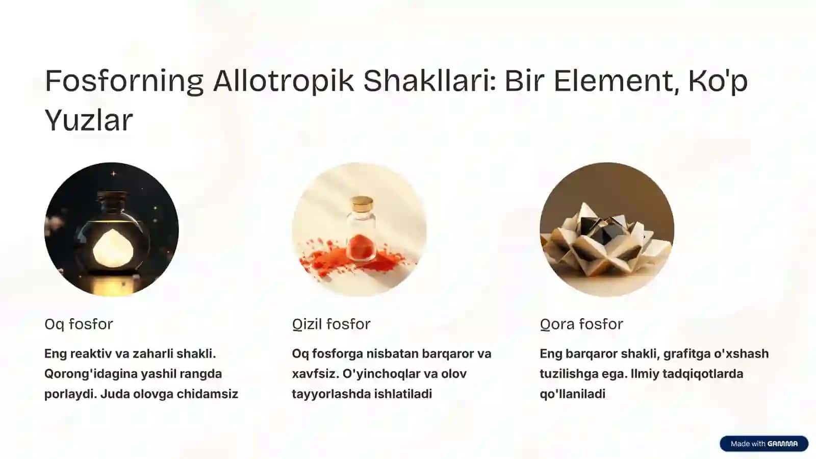 Kimyo fani fosfor mavzusida taqtimot 3