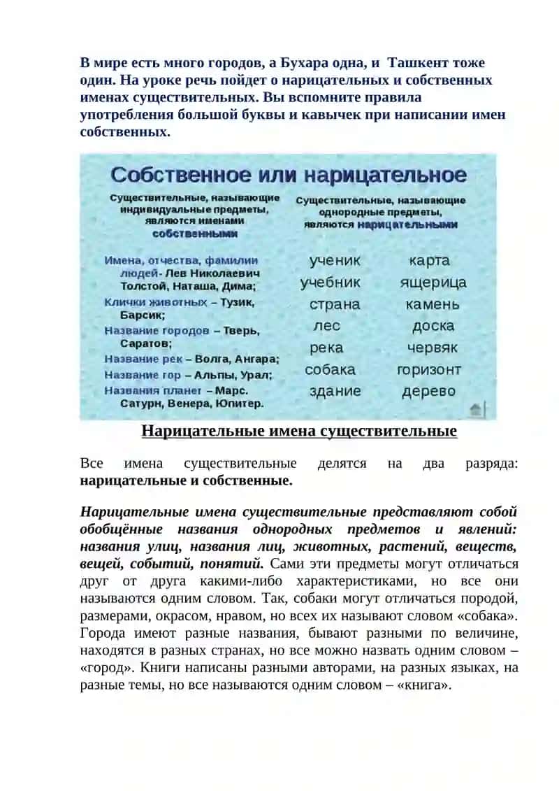 Нарицательные имена существительные 3