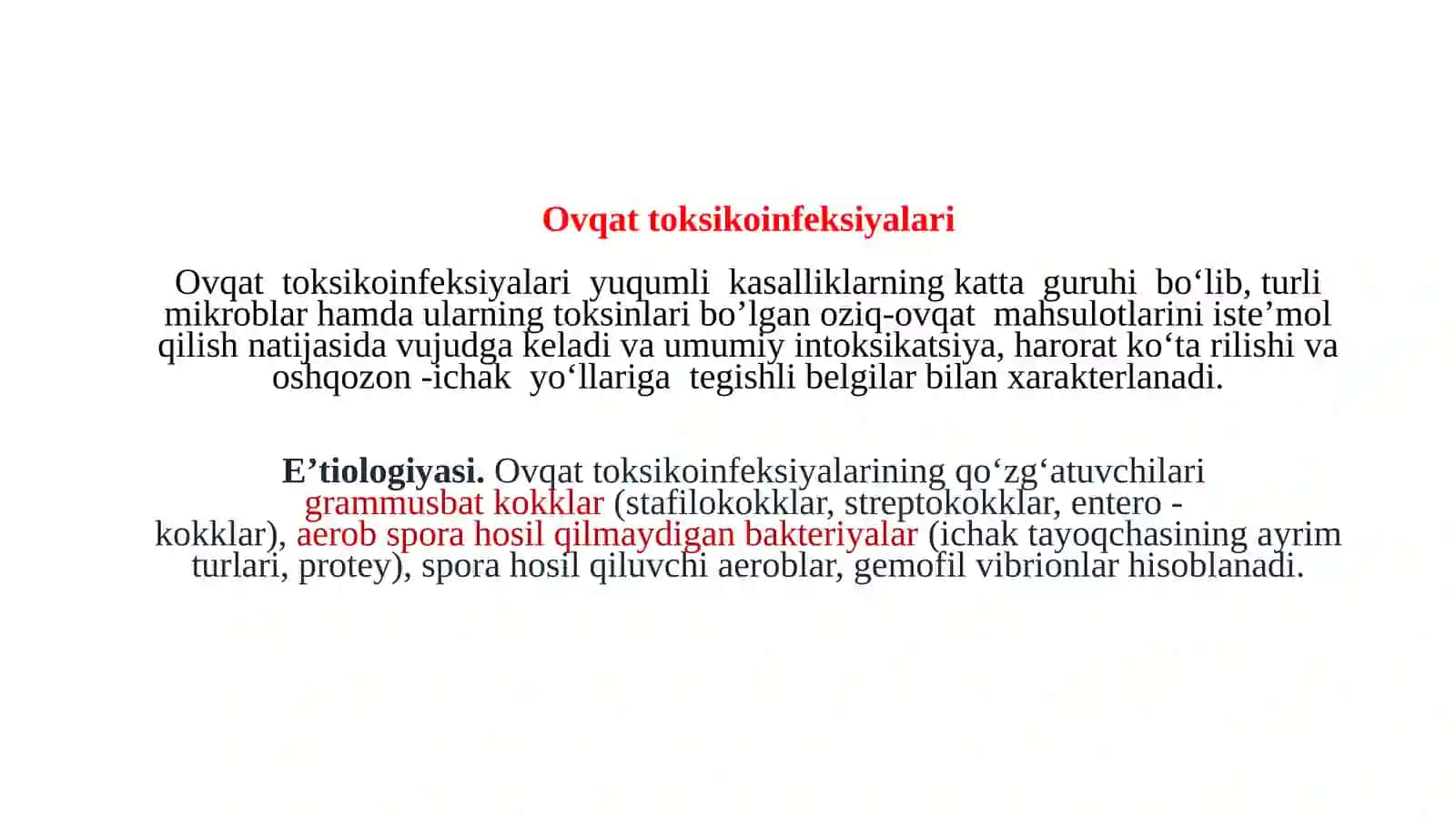 Ovqat toksikoinfeksiyalari 3