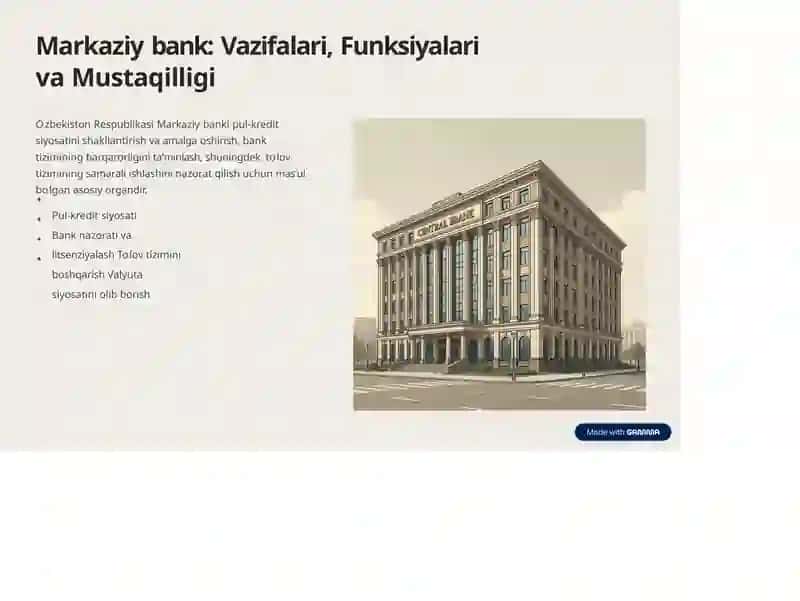 Oʻzbekiston Respublikasi Bank Tizimi:Tarkibi va Faoliyati 3