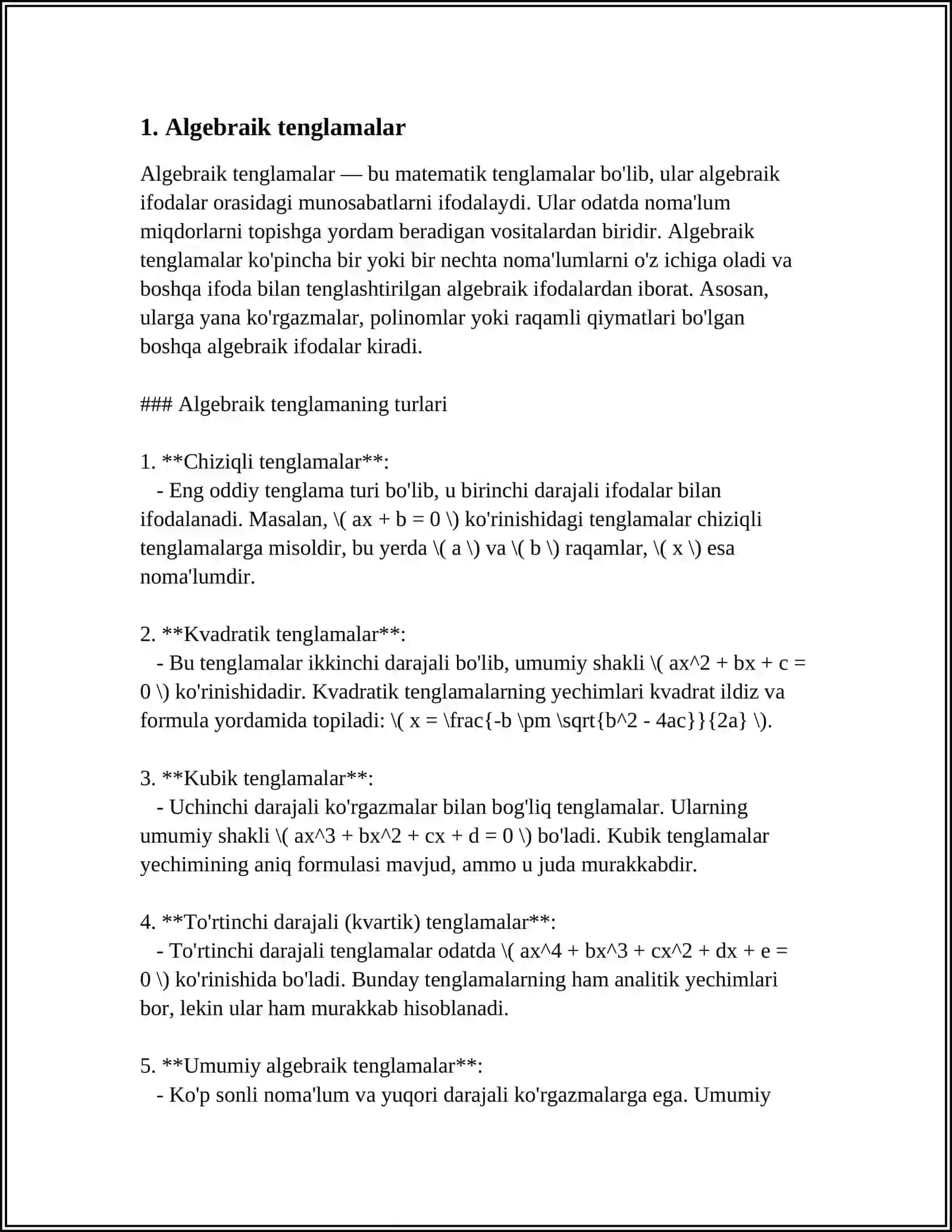 MATEMATIKA 3-MUSTAQIL ISH 3