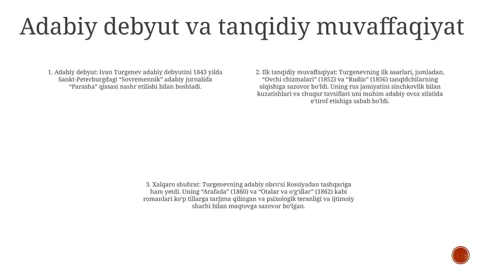 Bolalik va erta ta'sirlar: Ivan Turgenev 3