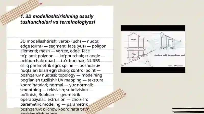 Grafik dasturlar yordamida detalning 3D tasvirini qurish 3
