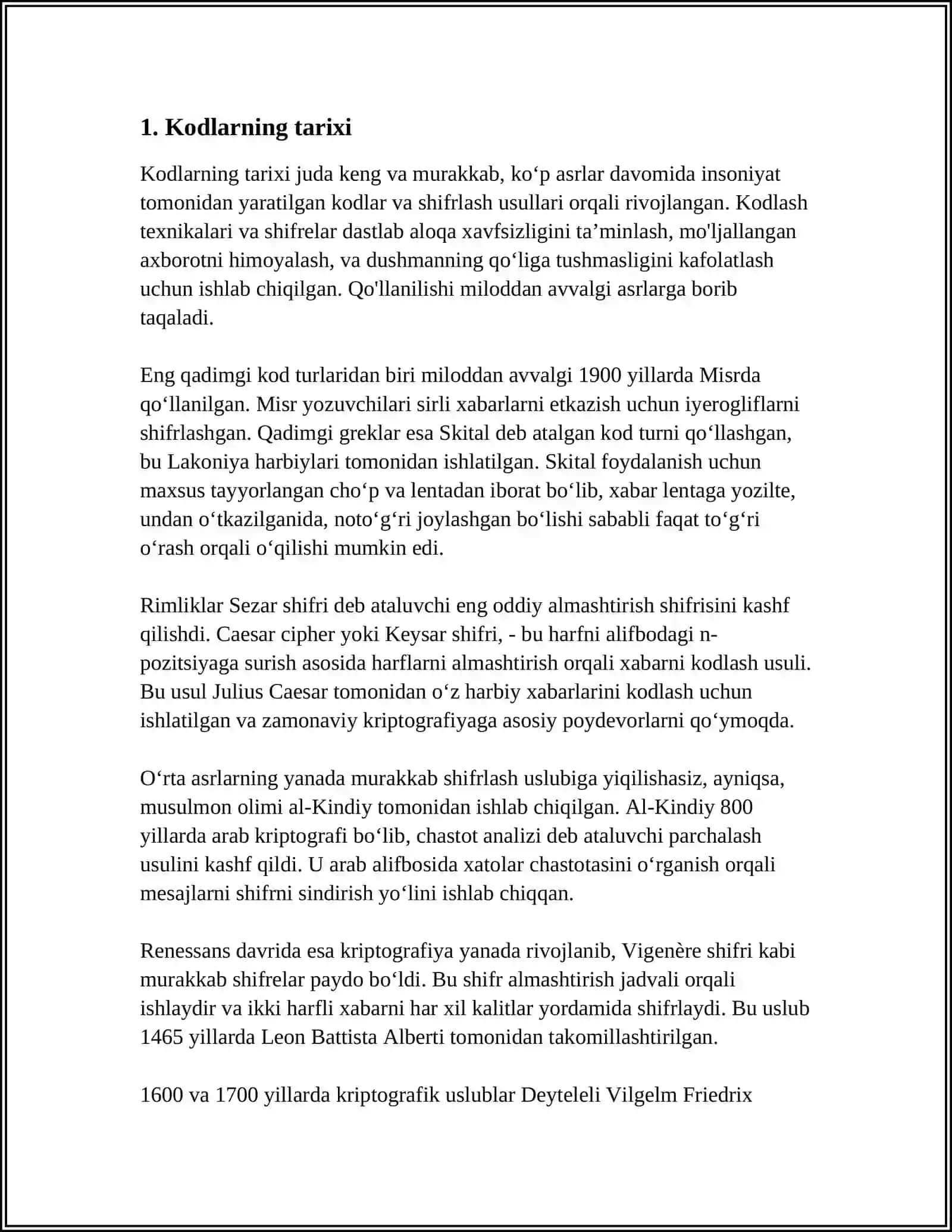 KODLAR HAQIDA 3