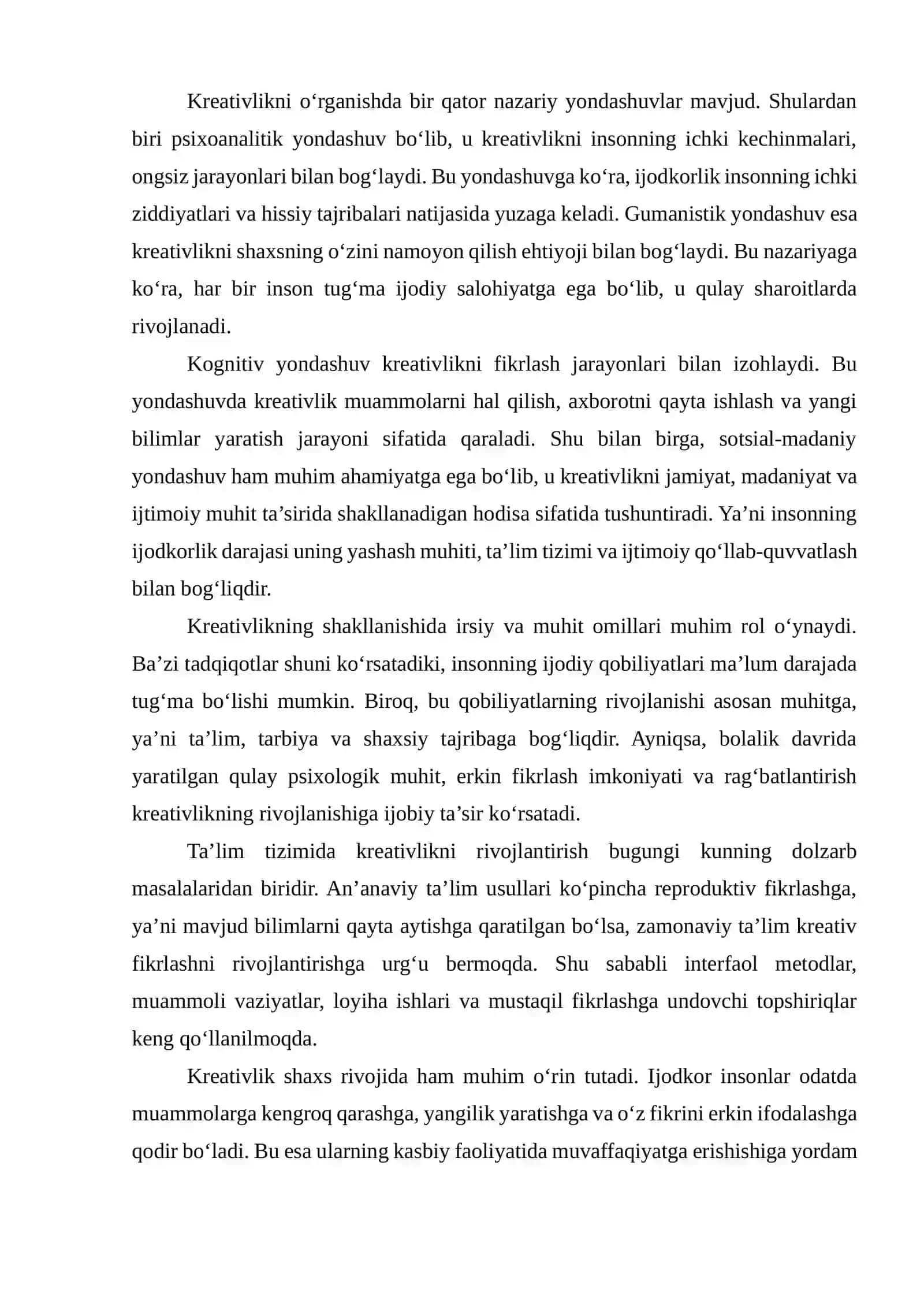 KREATIVLIKNI (IJODKORLIKNI) EKSPERIMENTAL TADQIQ ETISH 3