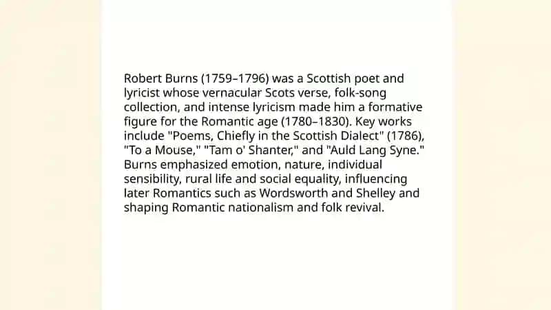 The Romantic Age in English Literature 1780-1830 by Robert Burns 3