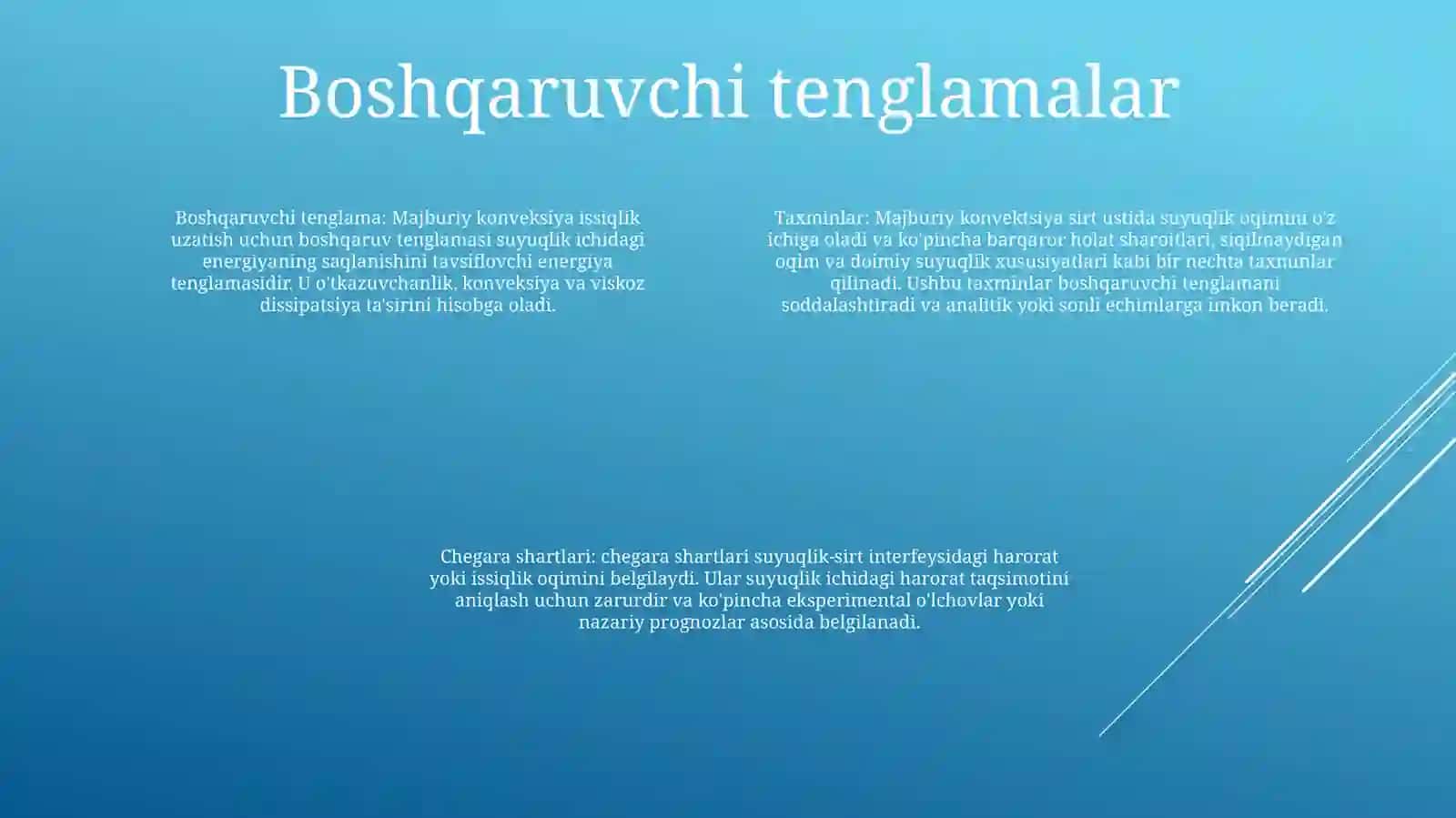 Majburiy Konveksiyada Issiqlik 3