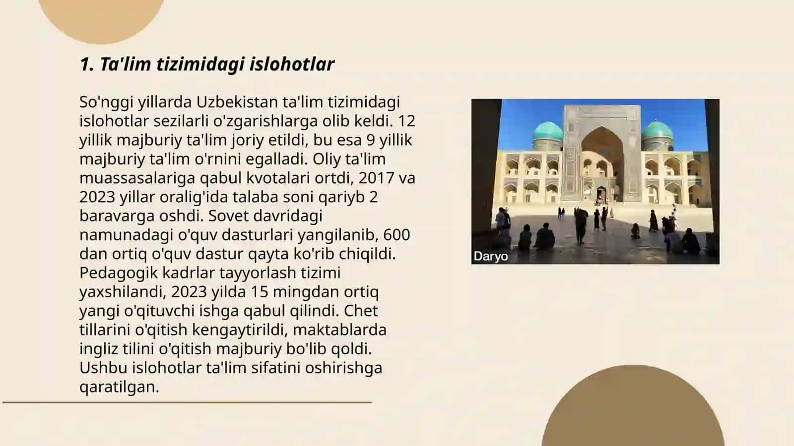 Ta'lim tizimidagi islohotlar 3
