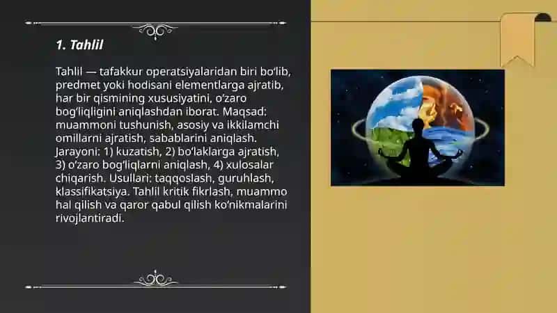 Tafakkur operatsiyalari 3