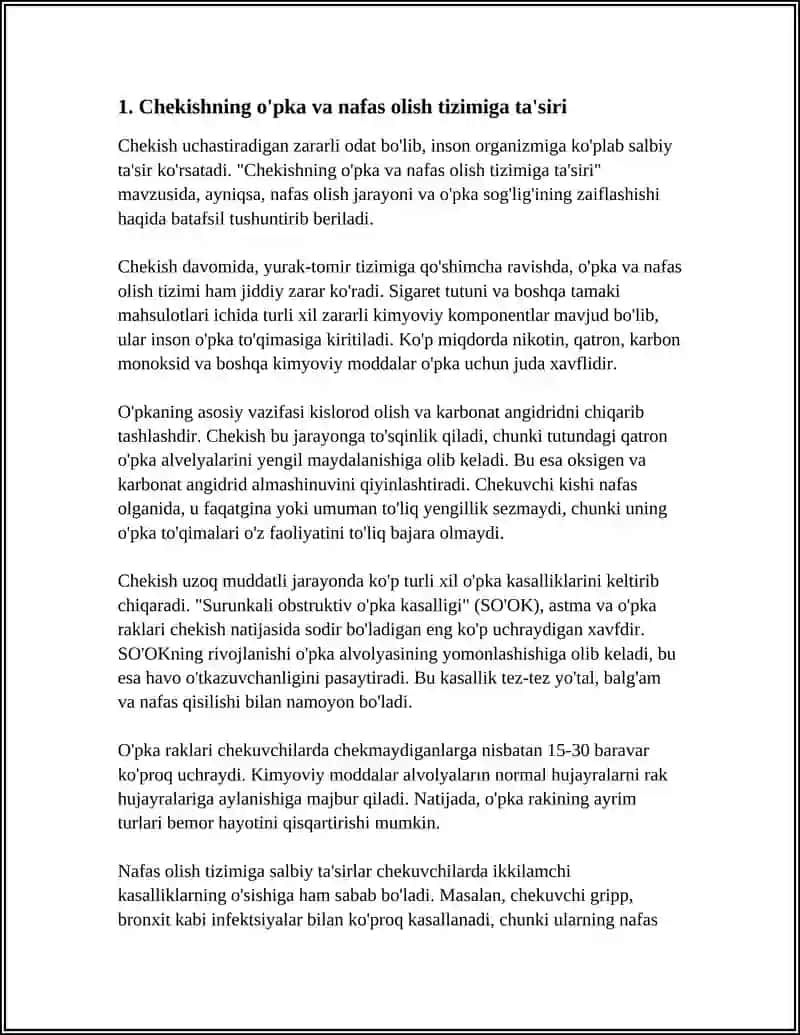 CHEKISHNING INSON ORGANIZMIGA TAʼSIRI 3