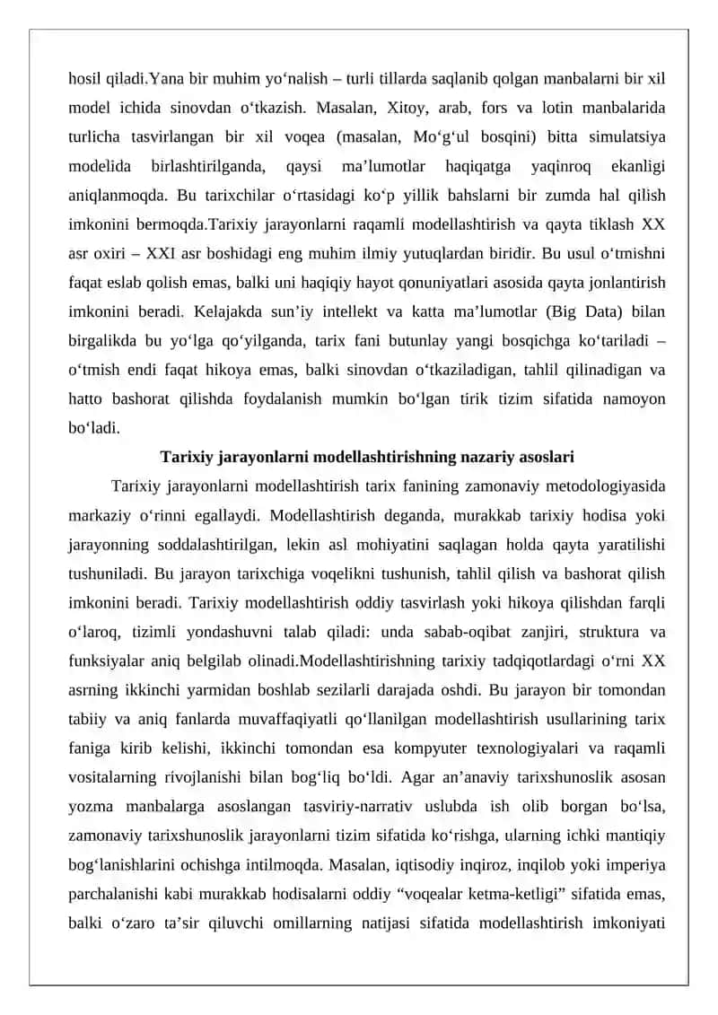 Tarixiy jarayonlarni modellashtirish va qayta tiklash 3