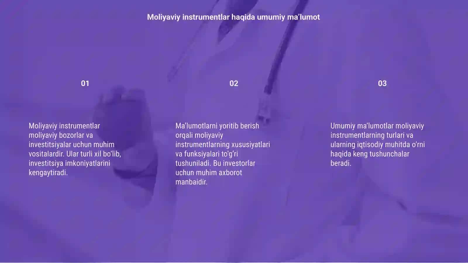 Moliyaviy instrumentlar: Ma’lumotlarni yoritib berish (MHXS) 3