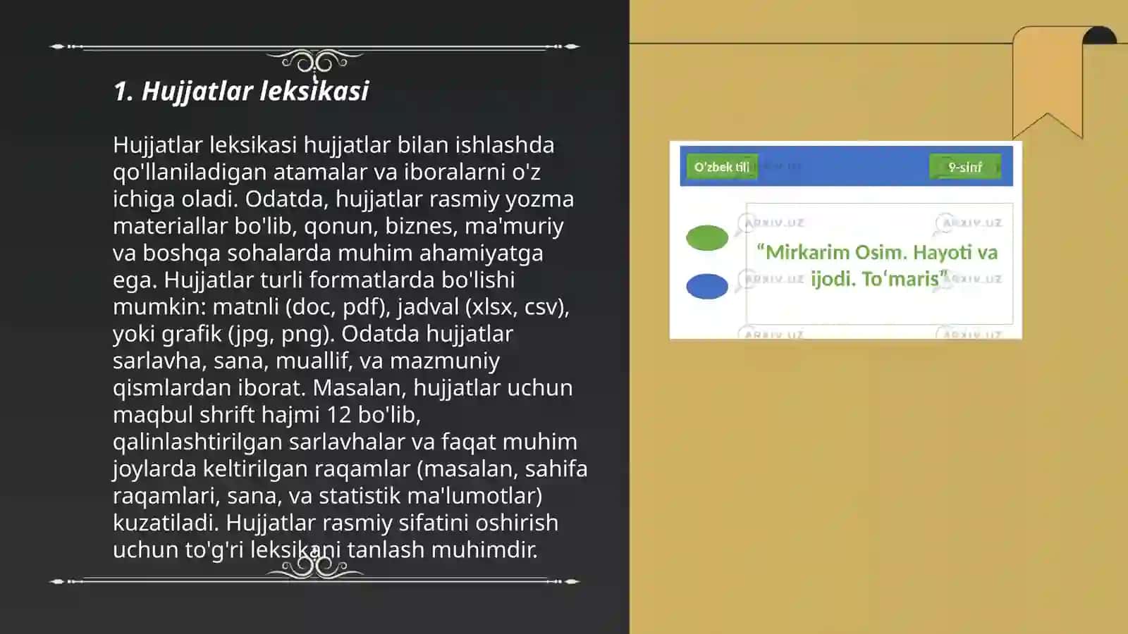 Hujjatning tili va uslubi 3