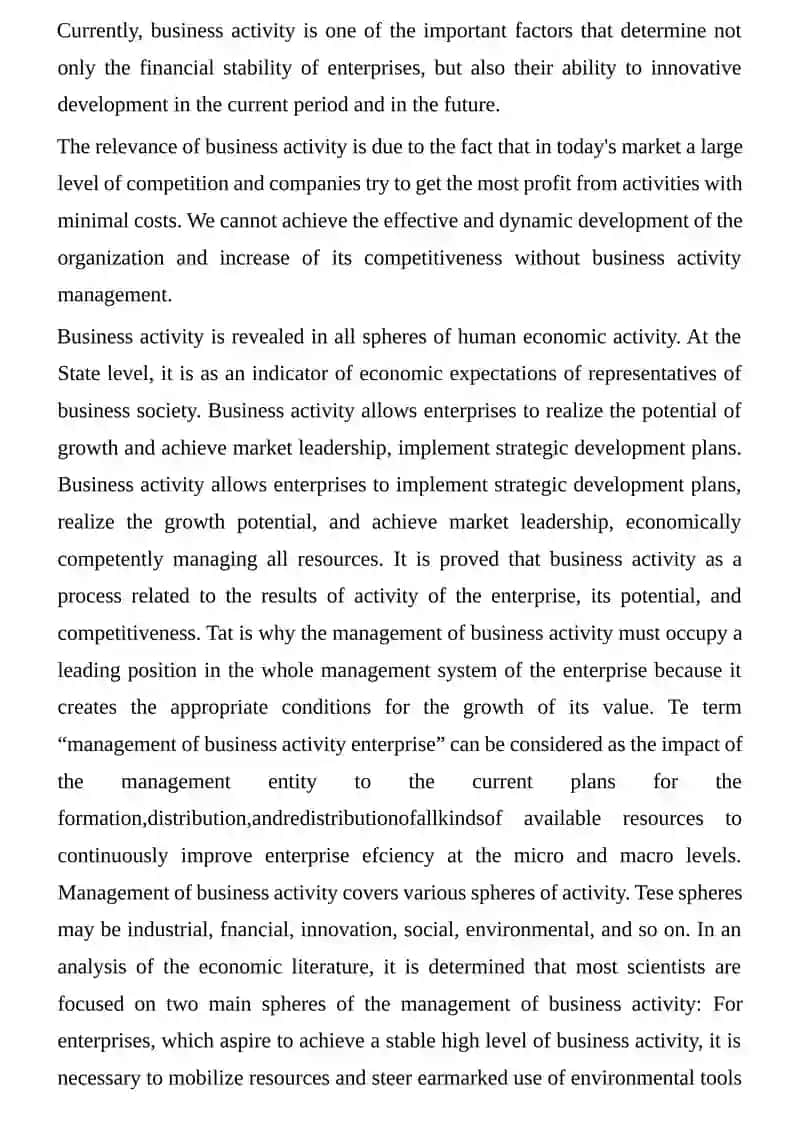 Business activity 3