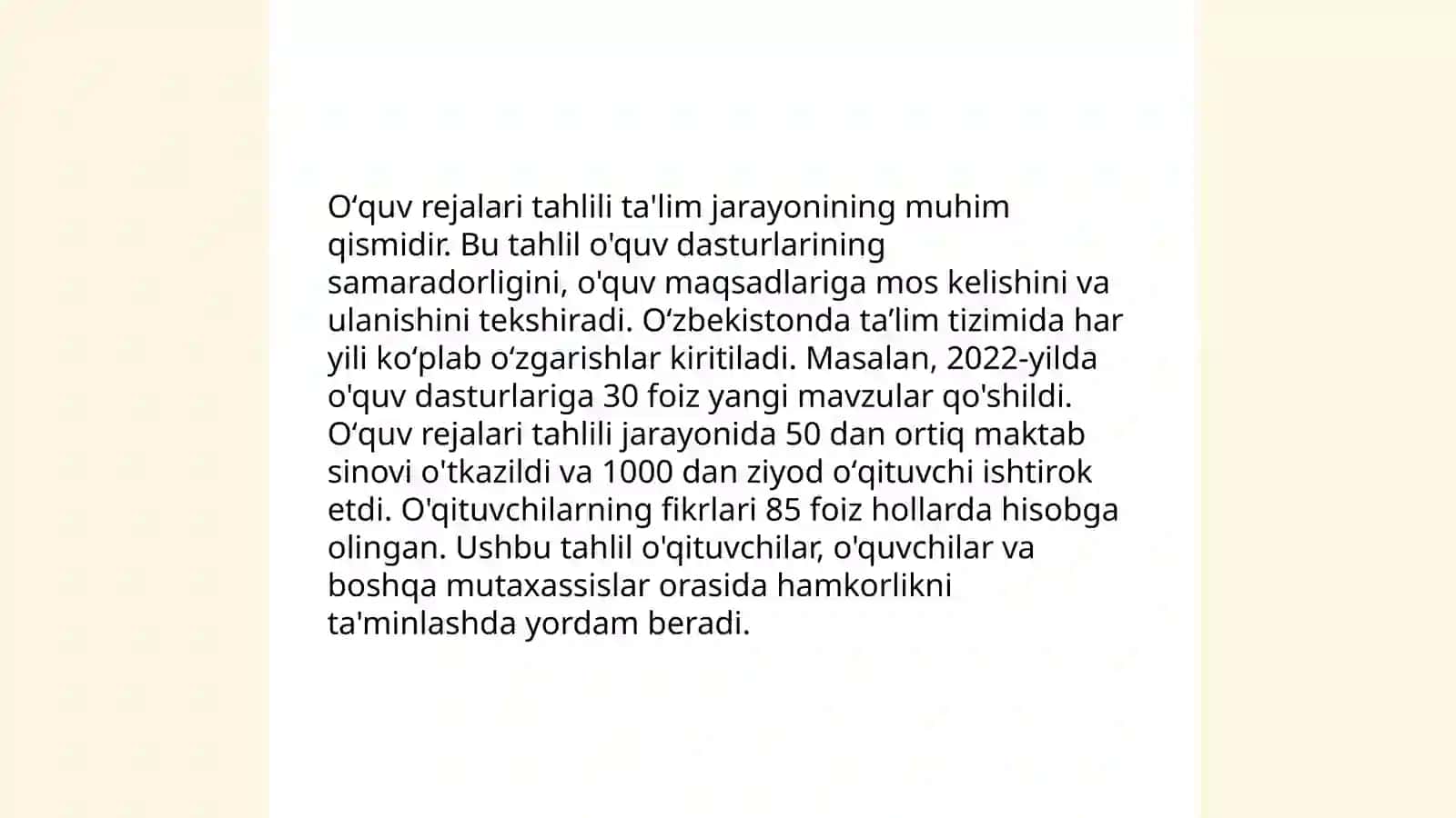 Oʻquv rejalari tahlili 3