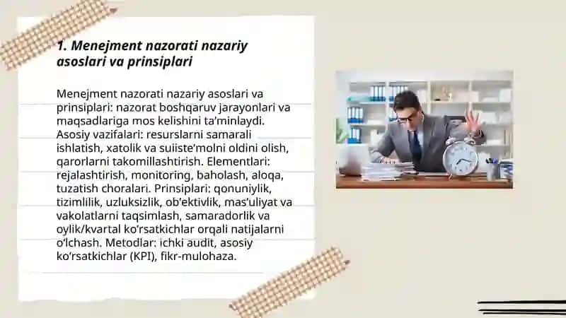 Menejment nazorati va samaradorligi 3