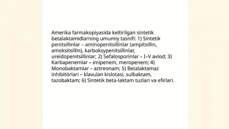 Sintetik betalaktamidlar 3