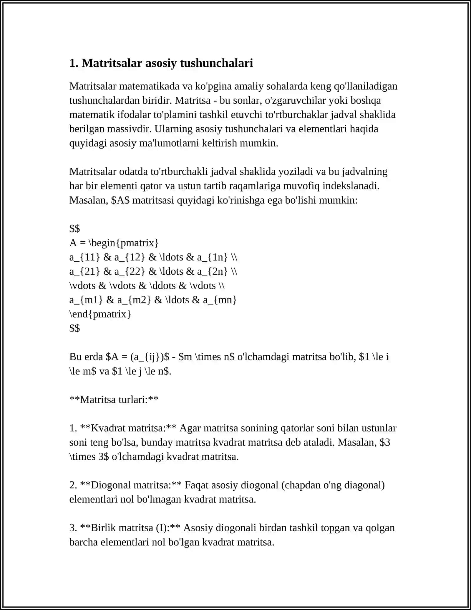MATRITSAVIY ANALIZ ELEMENTLARI 3